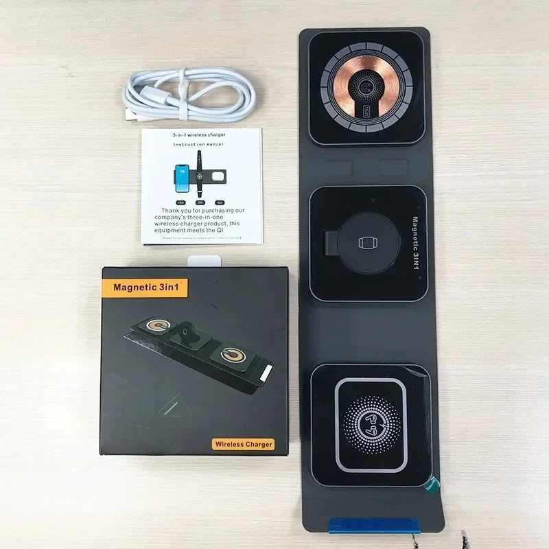 15W 3-in-1 Magnetische Faltbare Powerbank