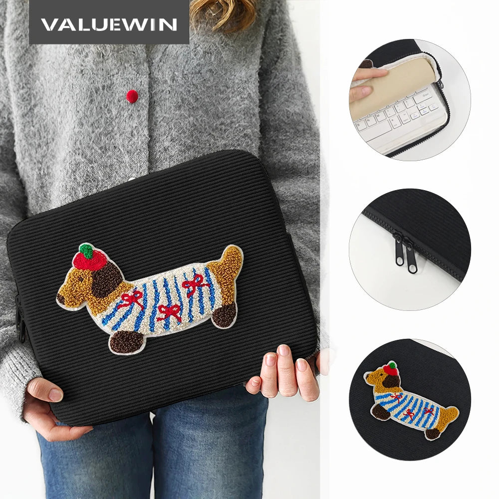 Niedliche Wursthund-Laptoptasche 14–16 Zoll