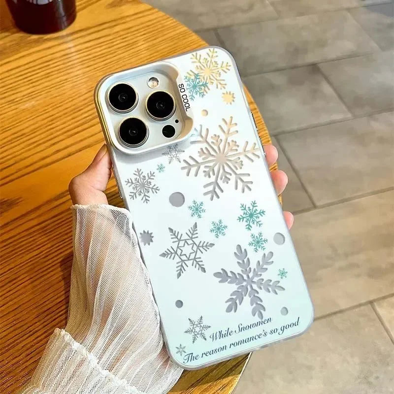 Handyhülle für Samsung S25 Weihnachtsbaum Schneeflocke