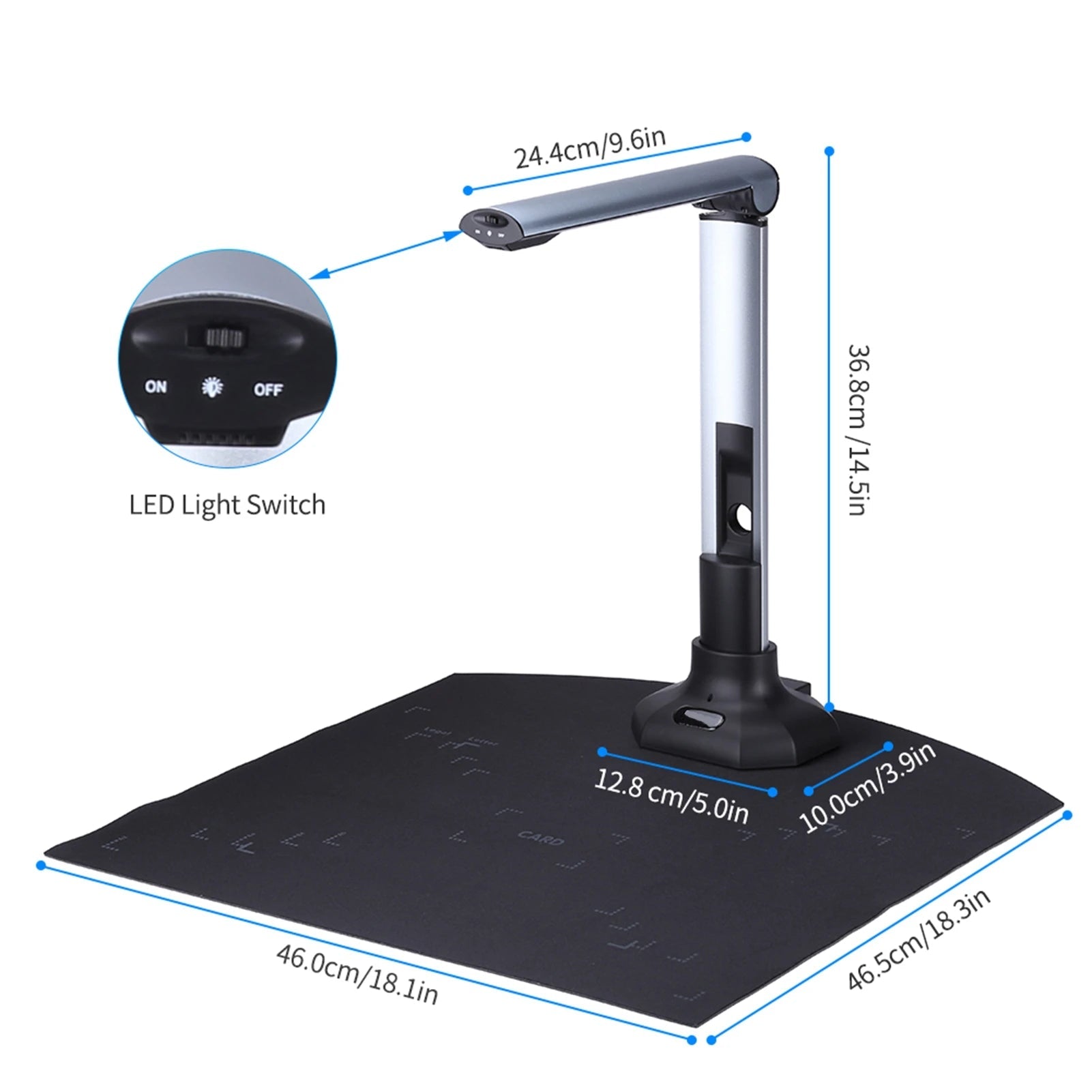 Tragbarer Dokumentenscanner 10MP HD Faltbar