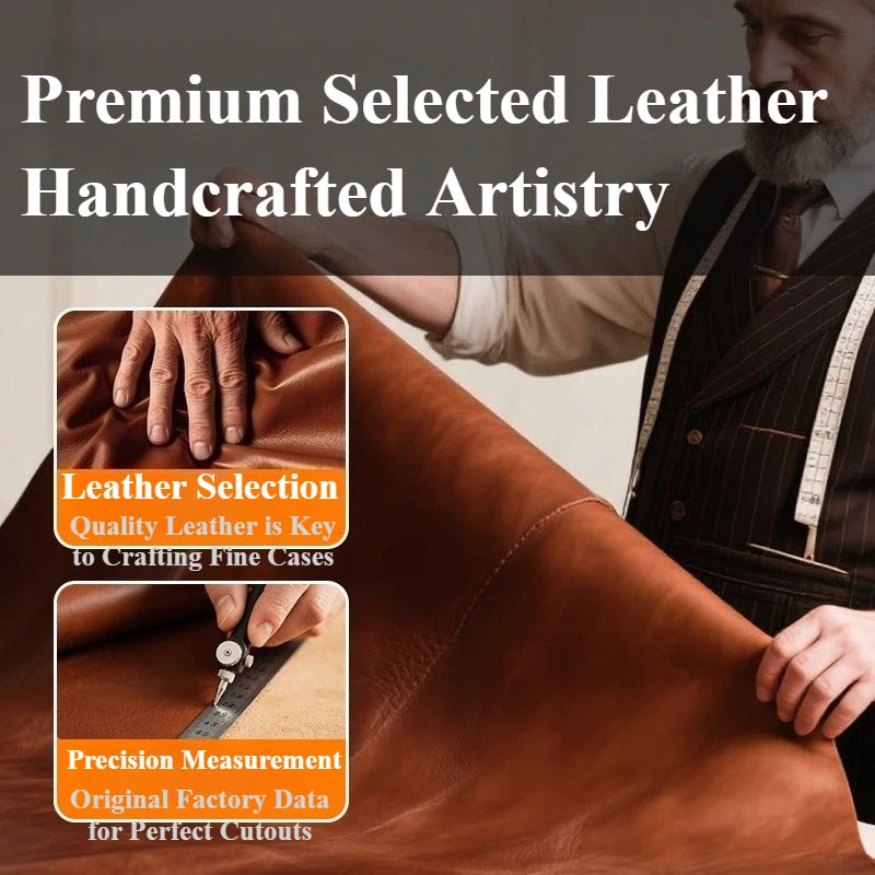 Oatsbasf Lederhülle für iPhone 17 Pro mit Ständer