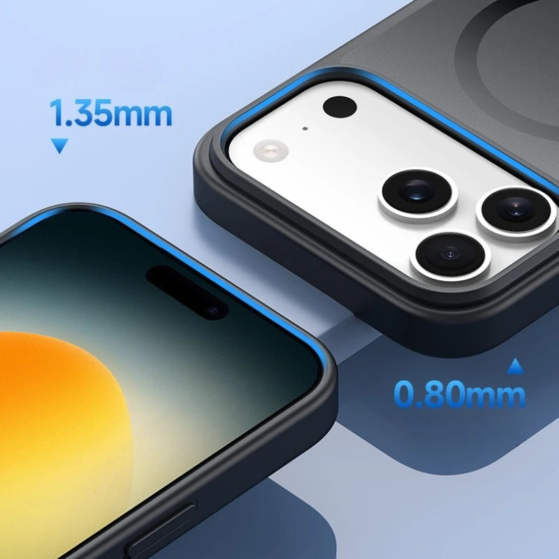 Magnetische PC Hülle für iPhone 17 Pro Max Air Transparent
