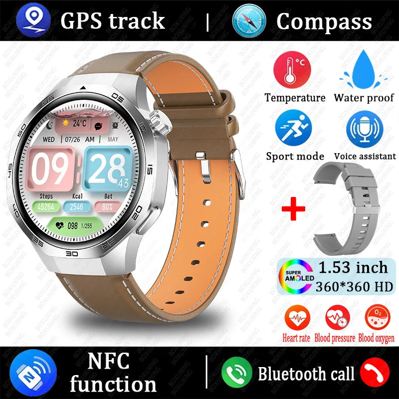 2025 Neue 5 MAX Smartwatch HD AMOLED GPS NFC Anruf