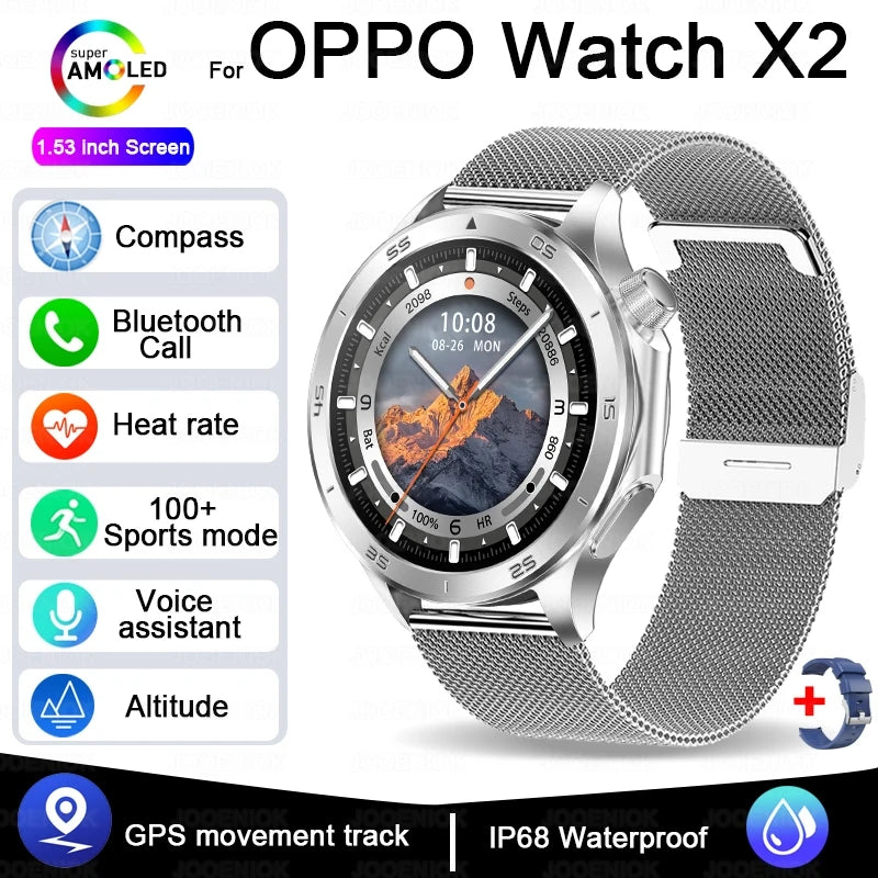 OPPO Watch X2 2025 Smartwatch with GPS & Call Function