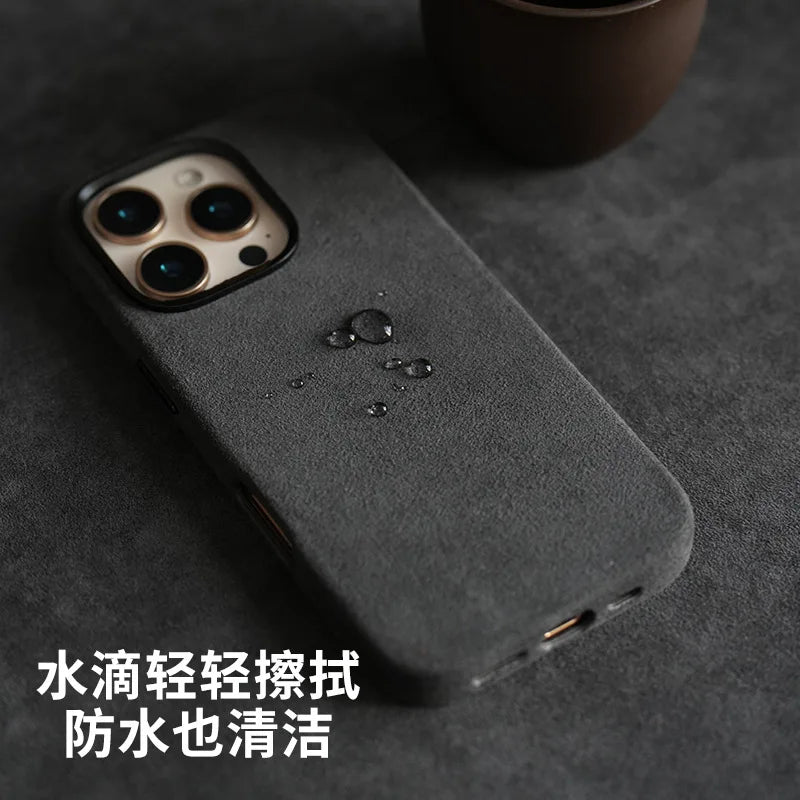 Alcantara Lederhülle für iPhone 17 Pro Max