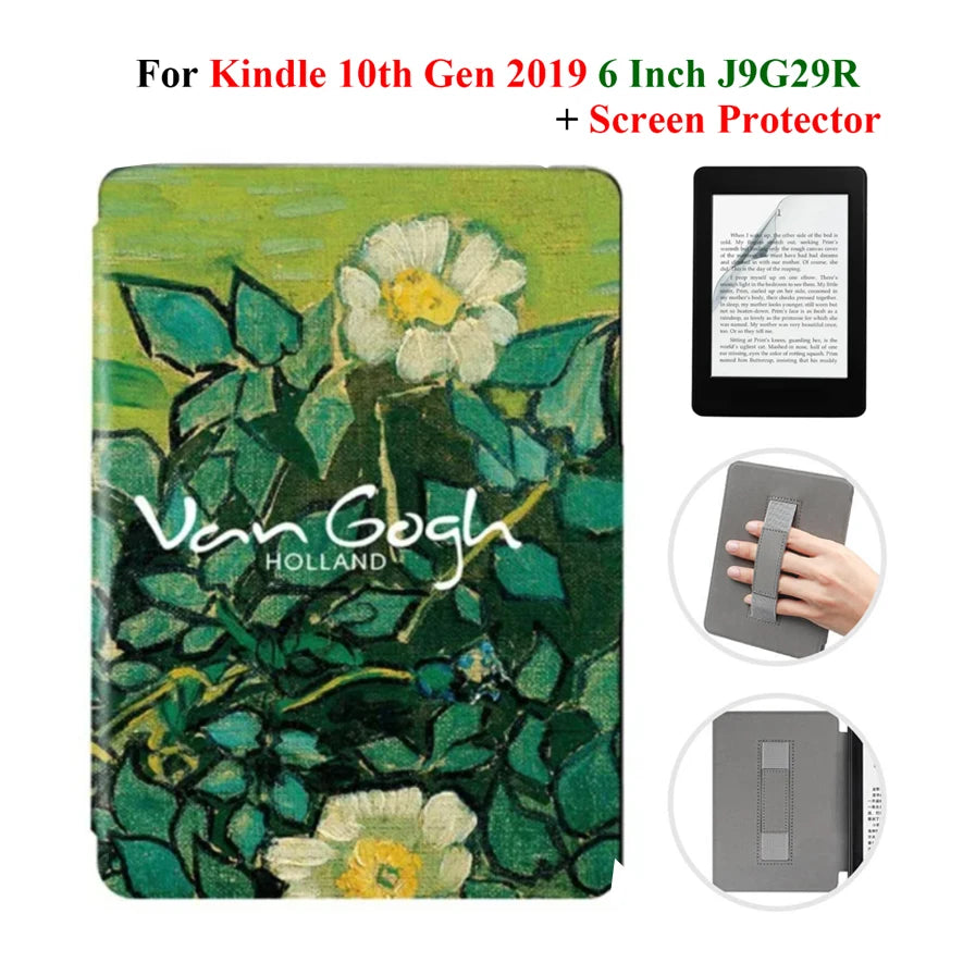 Hülle + Folie für Kindle 10. Gen 6 Zoll