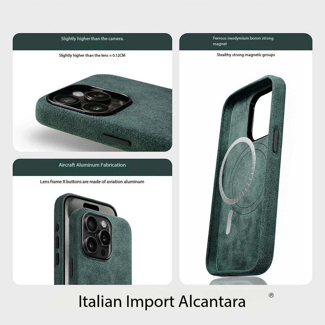 Alcantara Hülle für iPhone 17 Pro Max mit MagSafe