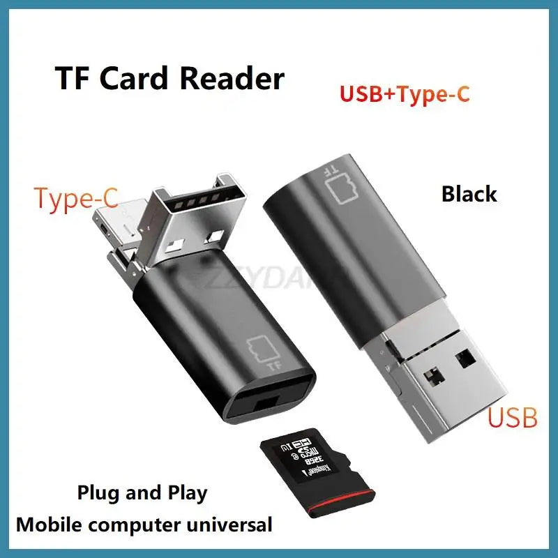 USB Micro SD Kartenleser für iPhone & Typ C Geräte
