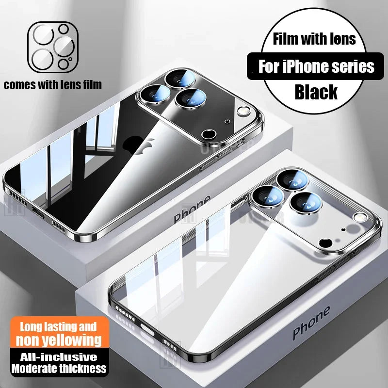 Ultradünne orangene TPU-Hülle für iPhone 17