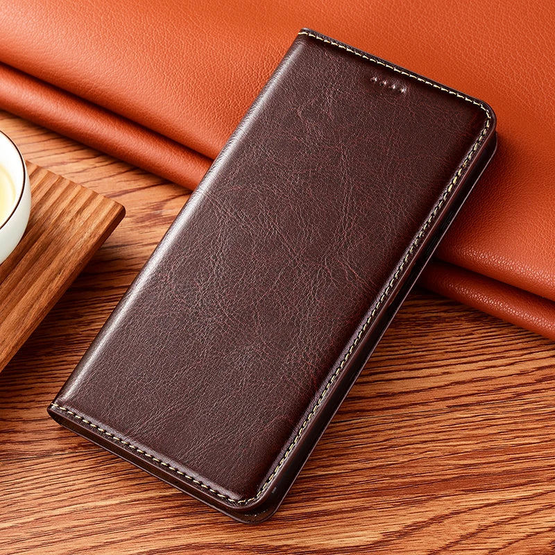 Echtleder Flip Wallet Hülle für iPhone 17 Pro