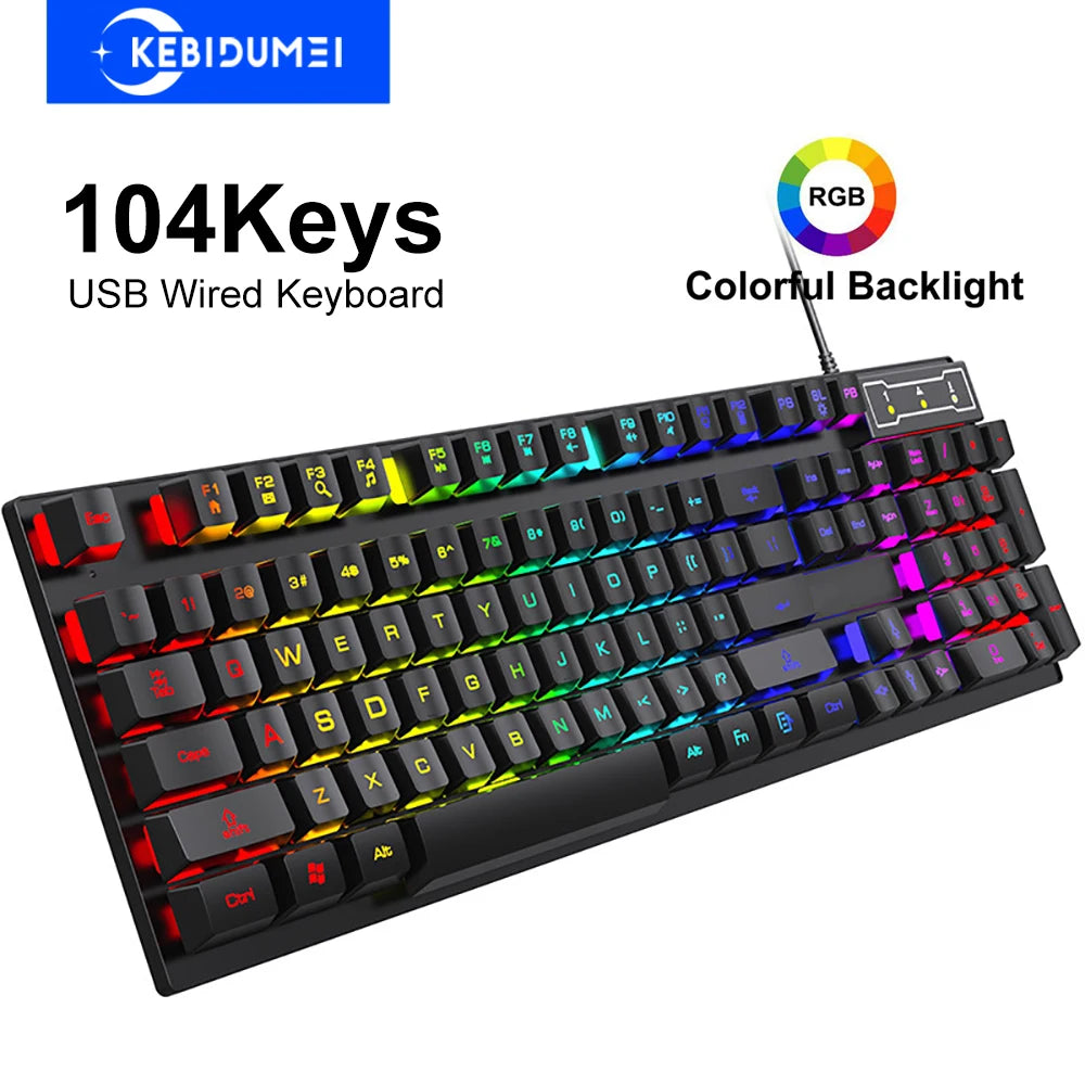 RGB Gaming Tastatur 104 Tasten