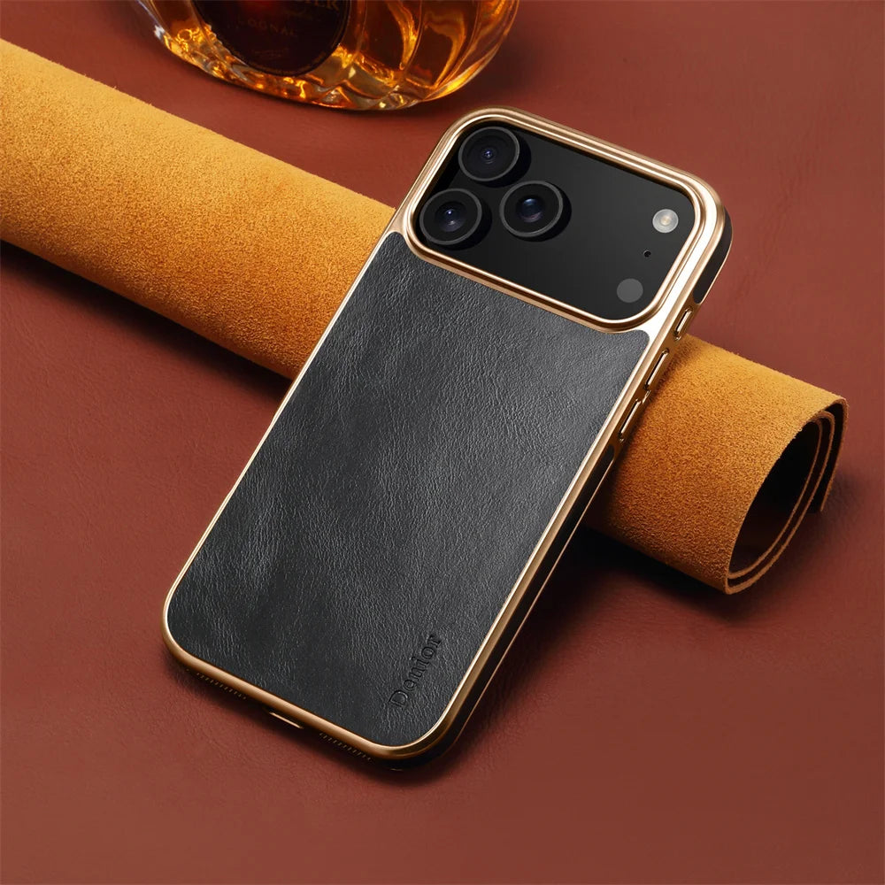 Luxus Echtledertasche für iPhone 17 Pro Max