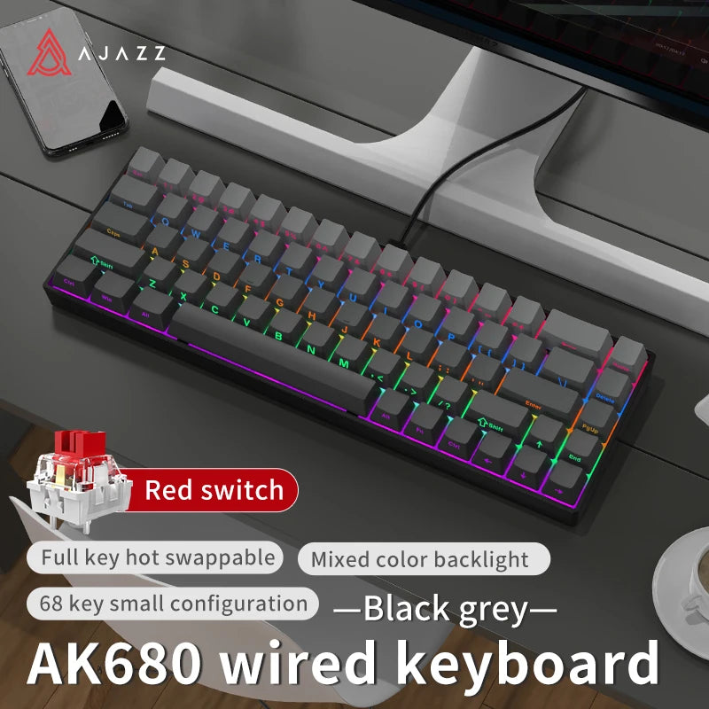 AJAZZ AK680 mechanical 68-key keyboard