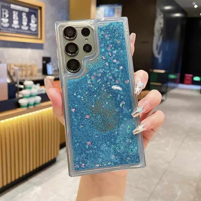 Flüssig Glitzer Hülle für Samsung Galaxy S25