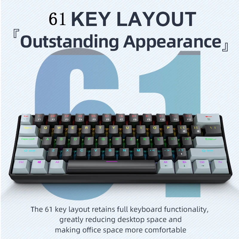 K61 60% Mechanische RGB Gaming-Tastatur