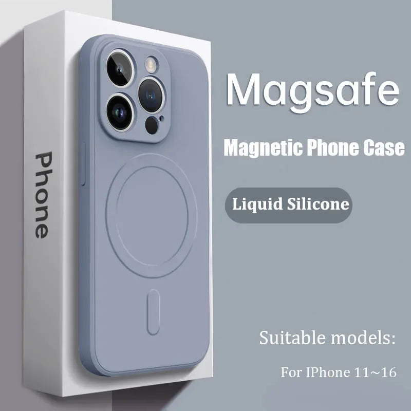Luxury MagSafe silicone case for iPhone