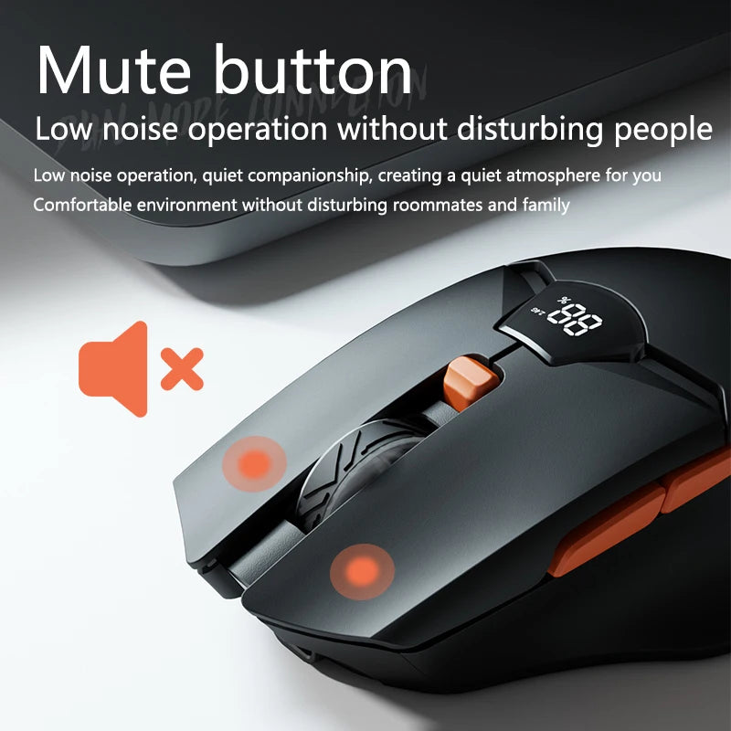 Gaming Bluetooth Maus mit Display & Silent Klicks