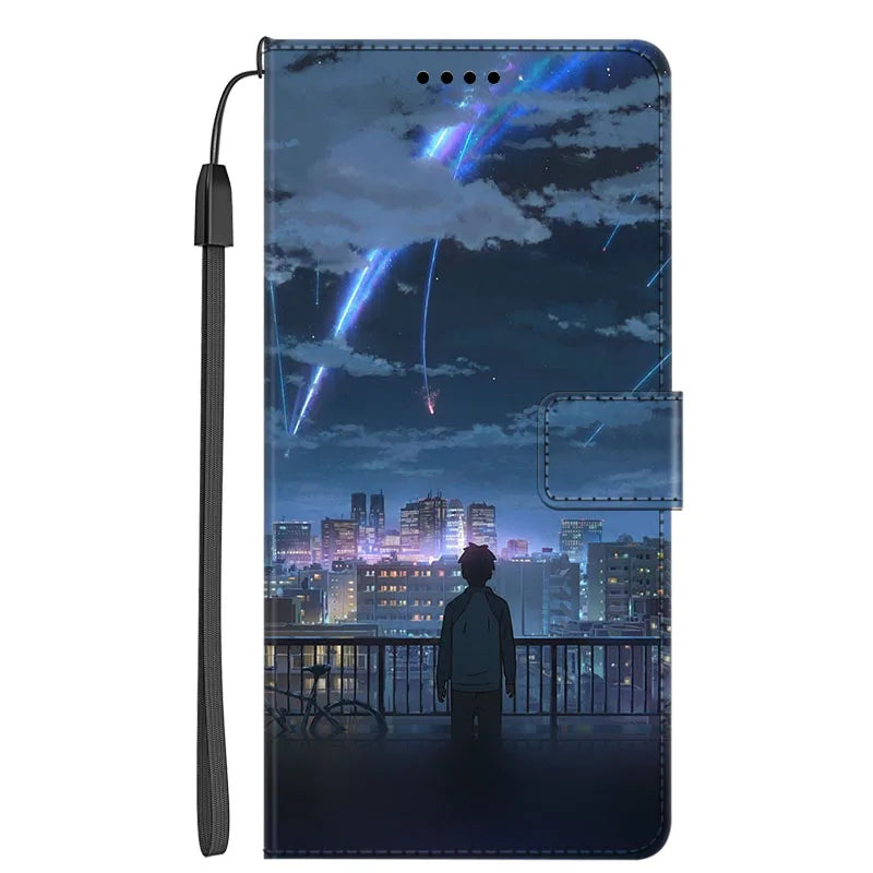 Marmor Weihnachts Ledertasche für Google Pixel 7 Pro Flip Case mit Kartenfach