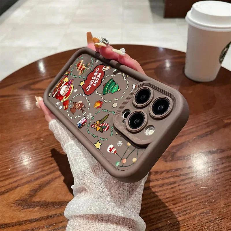 Pixel 9 8 Case Christmas Cartoon Silicone Full Protection Case