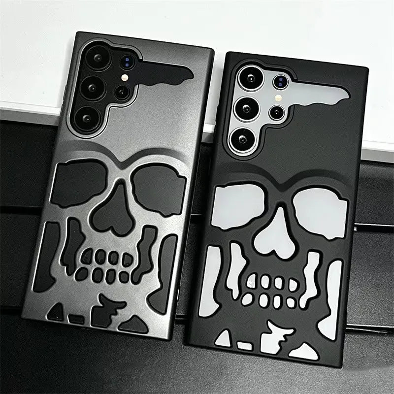 3D Metallic Skull Case for Galaxy S23 S24