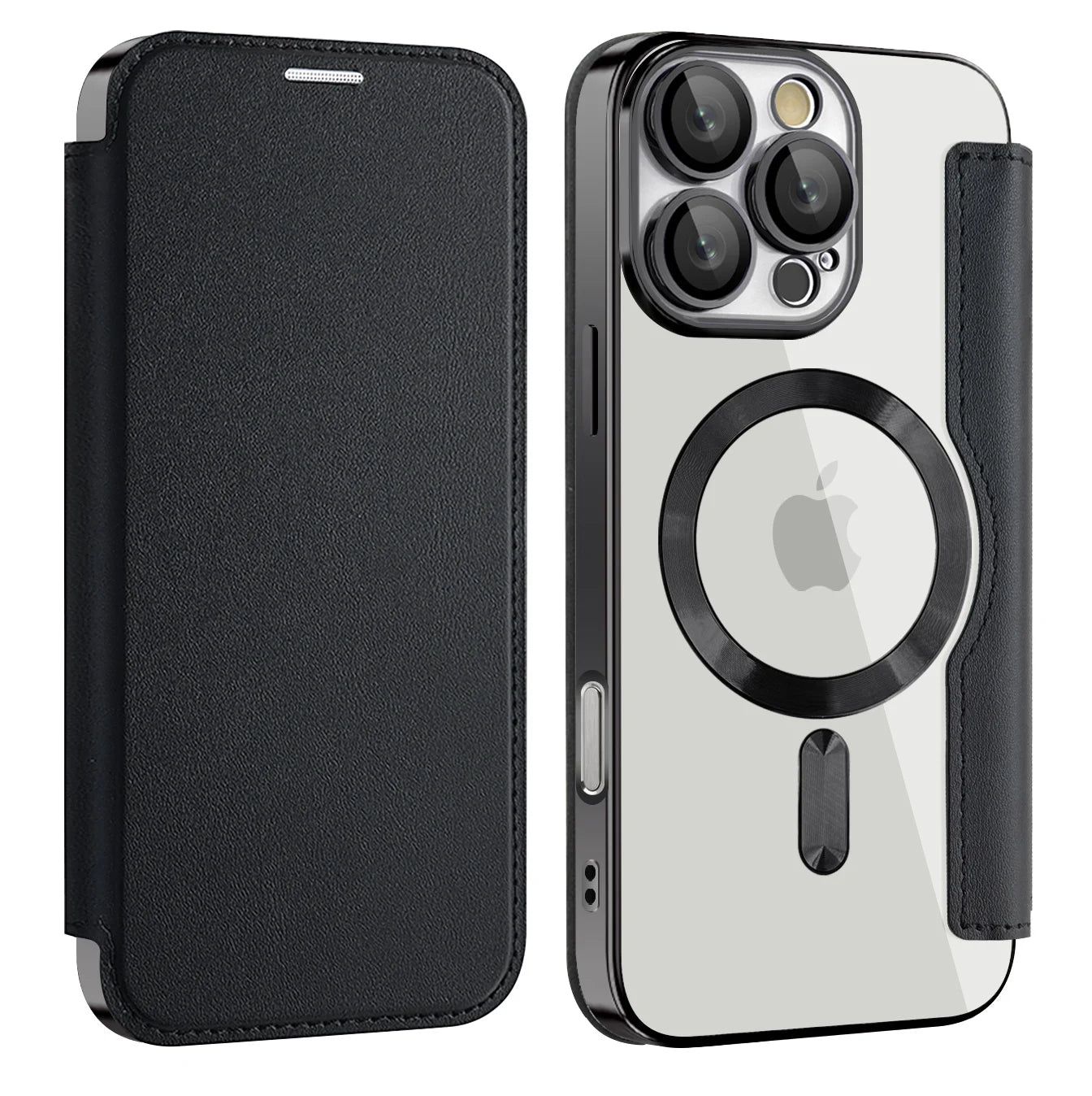 Magnetisches Leder Flip Case für iPhone 17 Pro Max