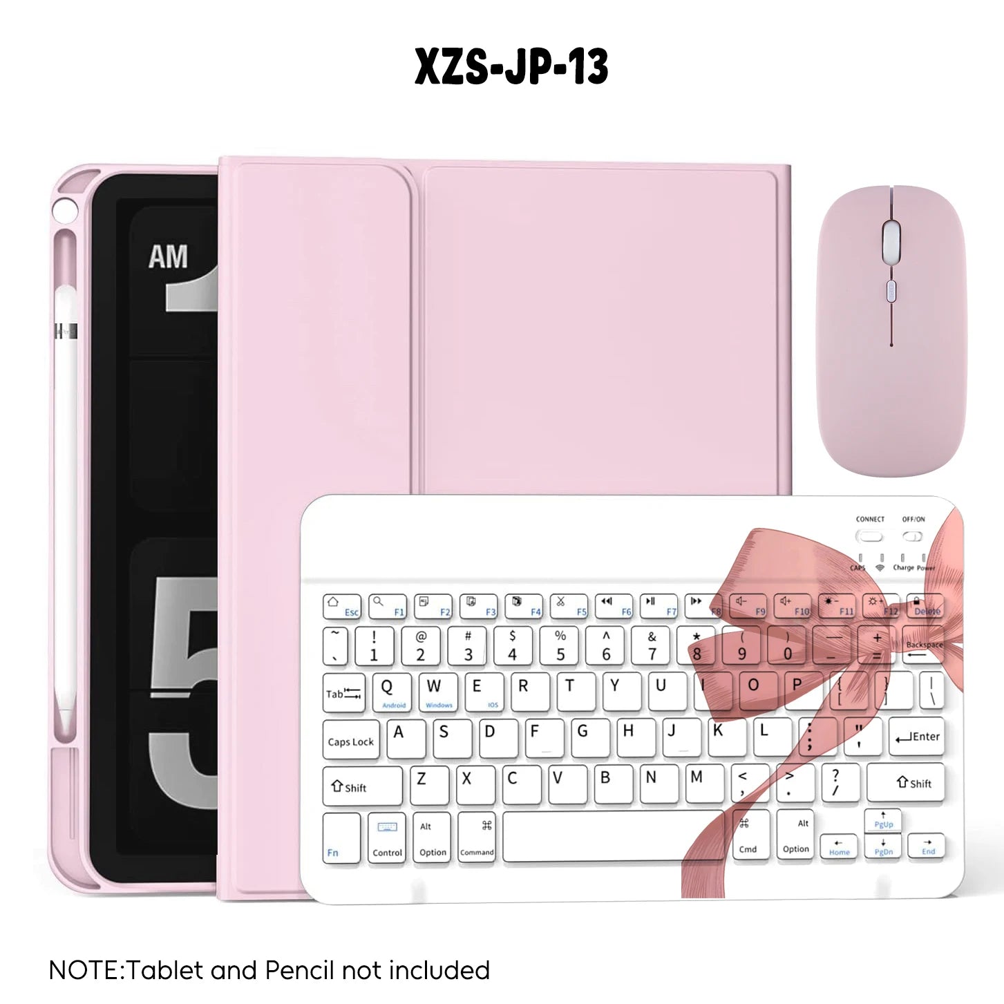 Pink Bluetooth Tastatur Maus iPad Case