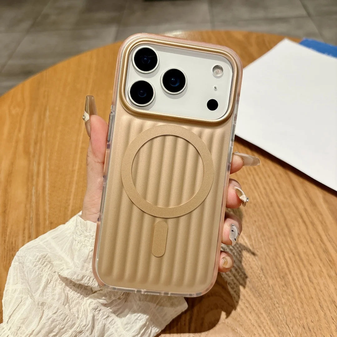 Luxuriöse Metall-Magnethülle für iPhone 17 Serie Matt