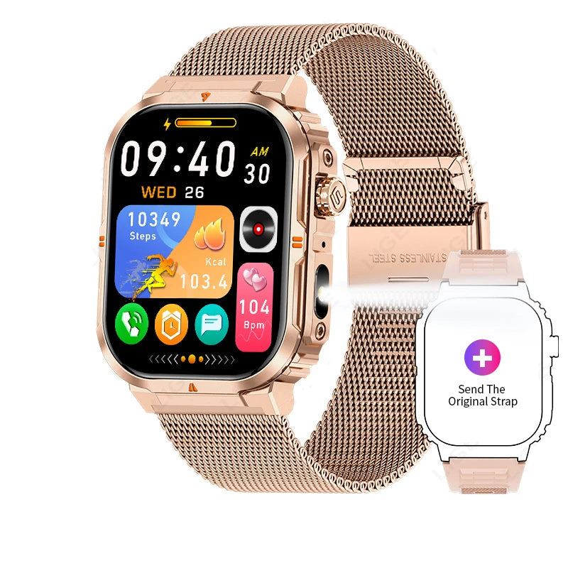 LIGE Outdoor Smartwatch with LED & BT Call 2024