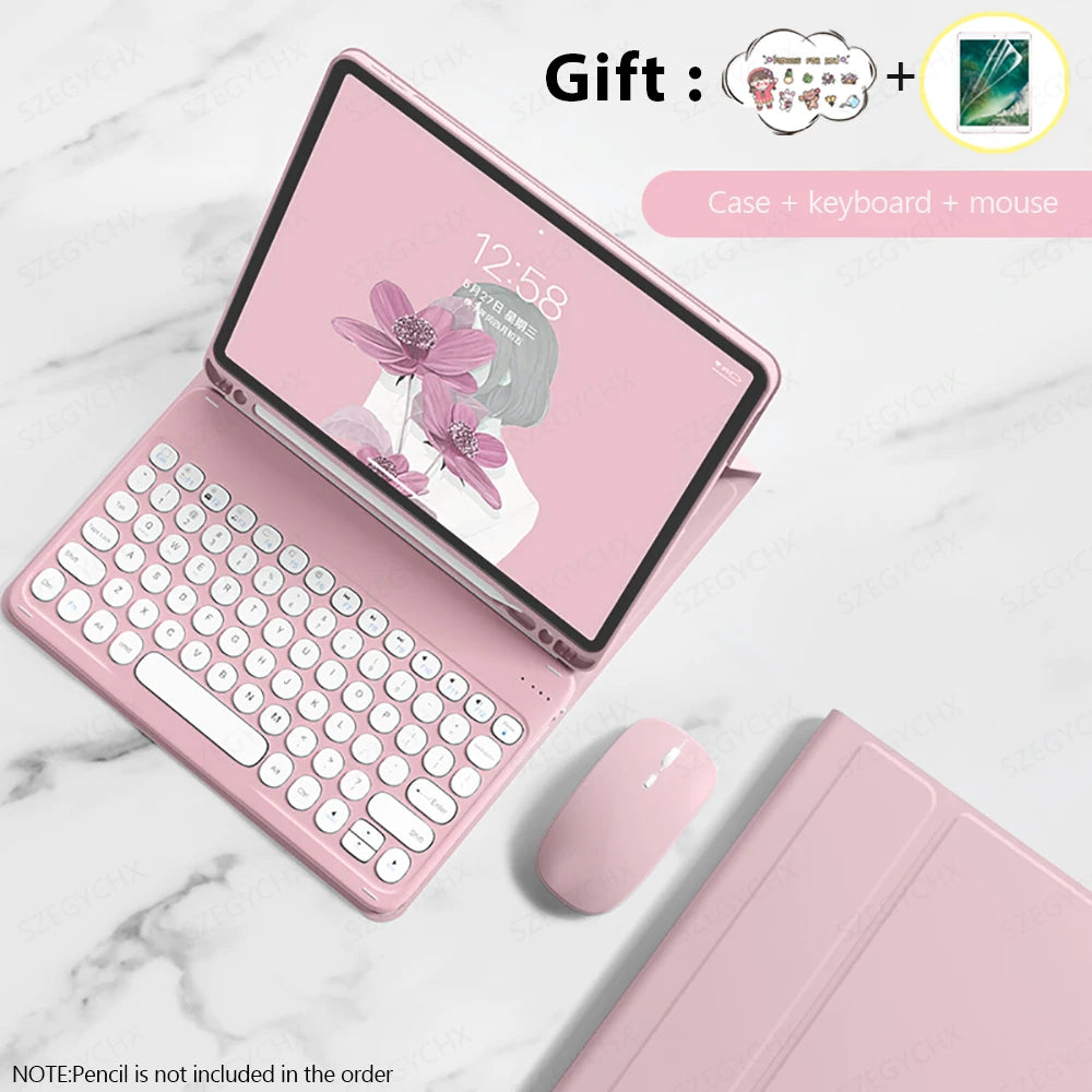 Kabellose Tastatur & Maus Hülle für iPad – Bluetooth, Stoßfest, Wasserdicht