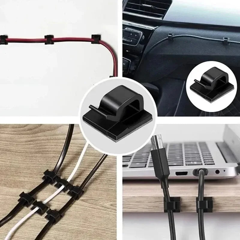 40er Set selbstklebende Kabelclips für Büro & Auto