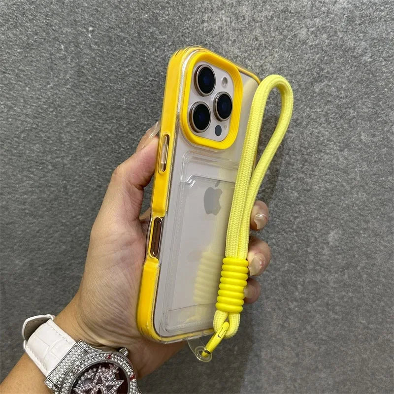 Transparente Kartenfach-Umhängehülle iPhone