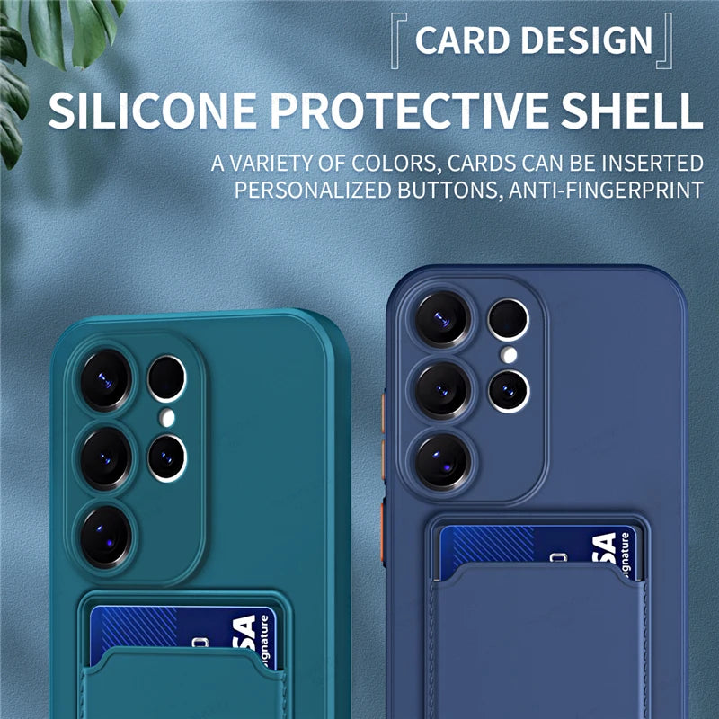 Silikonhülle mit Kartenfach Samsung