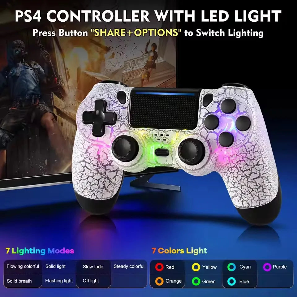 RGB Wireless Gamepad 2025 für PS4/Slim/Pro & PC