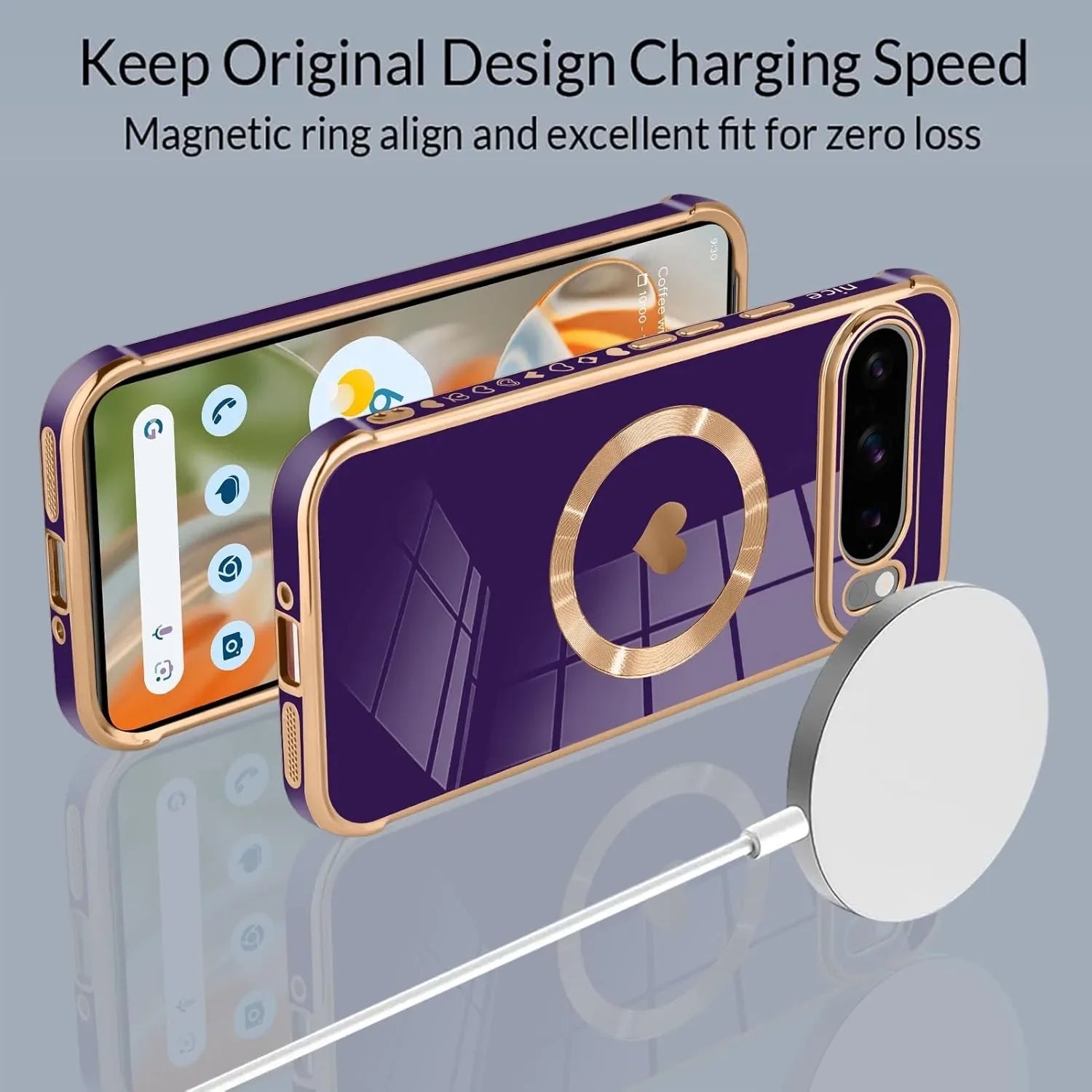 Magnetische Love Heart Hülle für Google Pixel 9