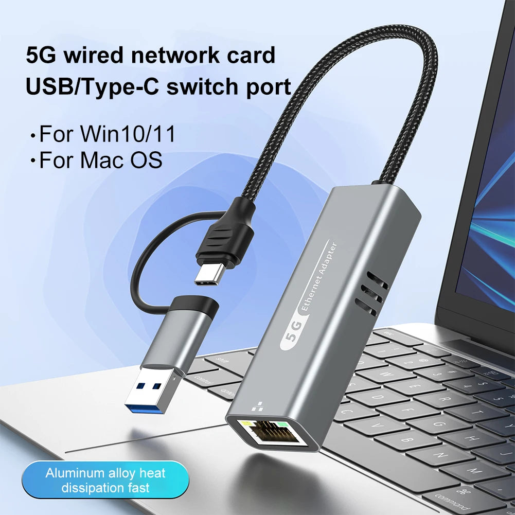 USB-C auf RJ45 5Gbps Netzwerkadapter