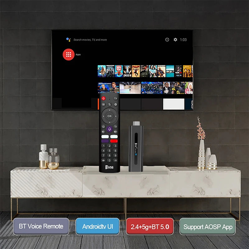 TV98 ATV Smart TV Stick 4K 8K Android 14
