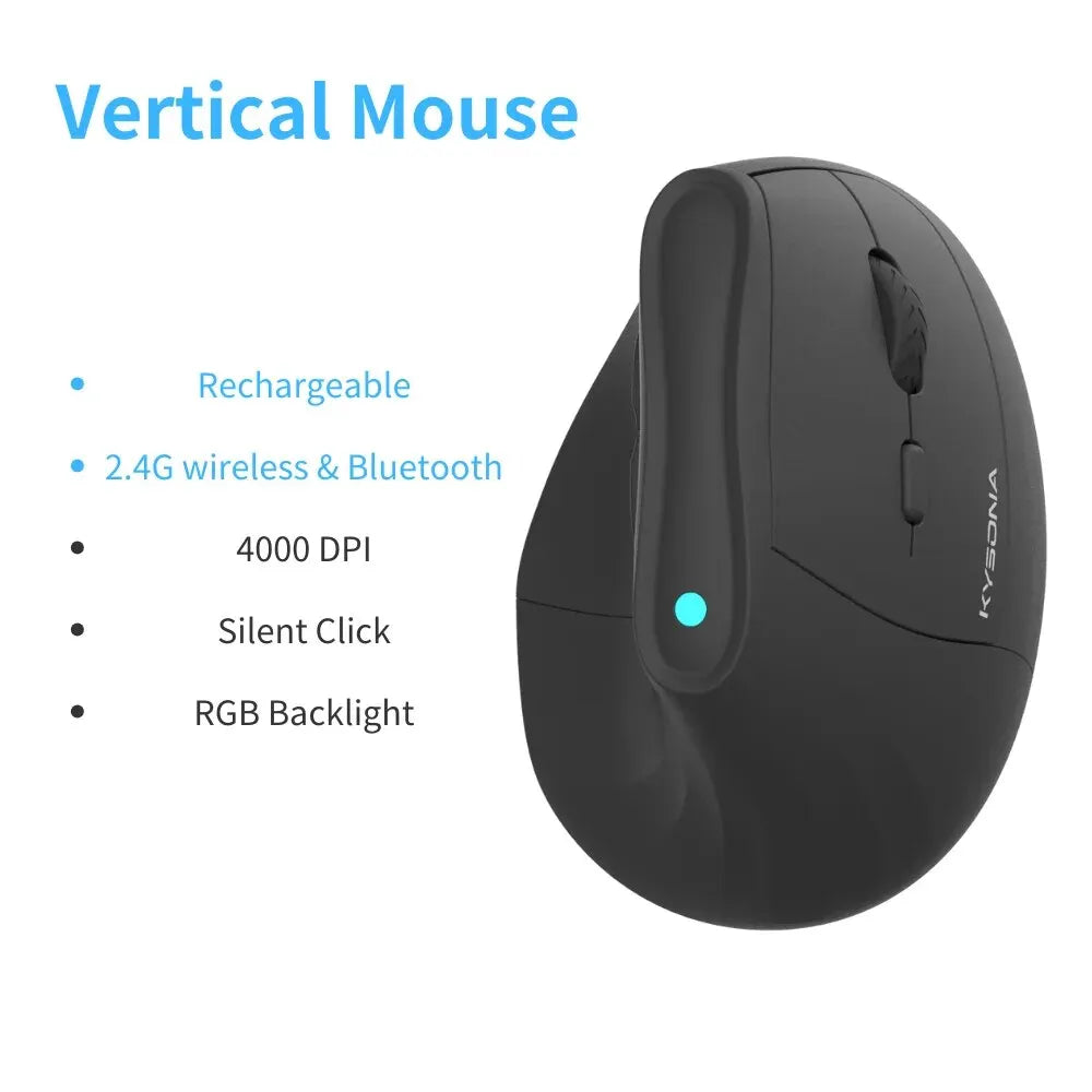 Vertikale ergonomische Bluetooth Maus mit 4000 DPI