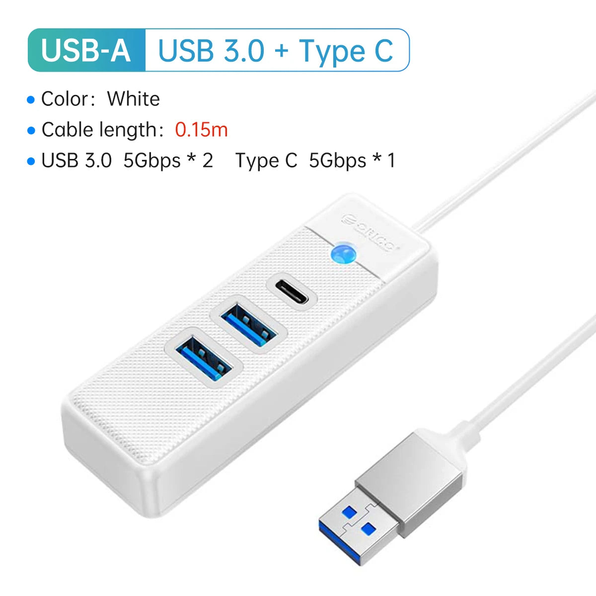 USB 3.0 HUB 4-Port Typ-C Splitter
