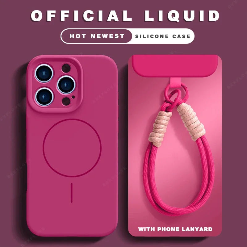 MagSafe Silikonhülle mit Lanyard für iPhone 17