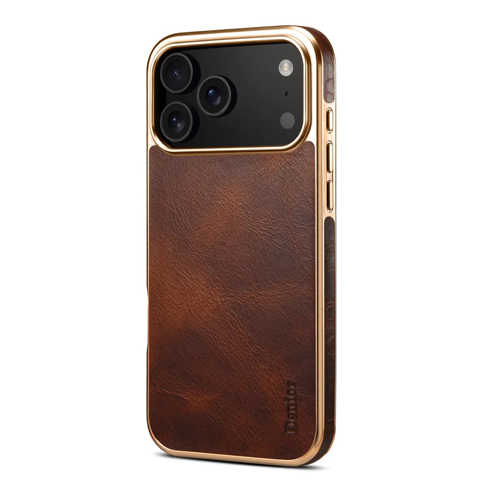 Luxus Echtledertasche für iPhone 17 Pro Max