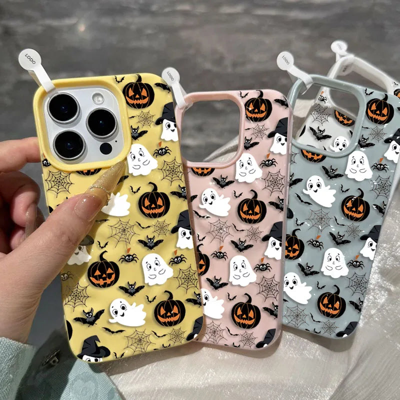 Halloween Handyhülle Kürbis Geist Fledermaus iPhone