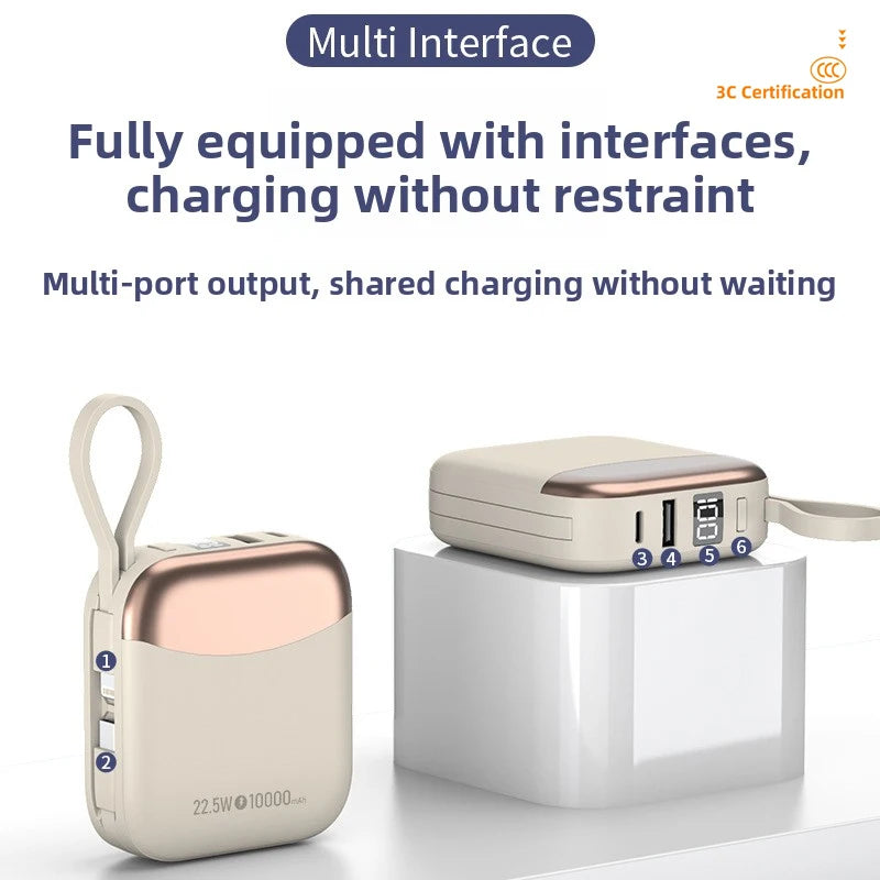 10000mAh Mini Schnelllade-Powerbank 66W