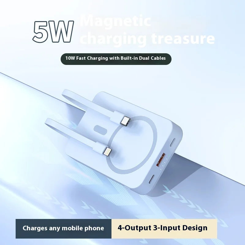 3-in-1 Magnet Powerbank 20000mAh mit Schnellladen