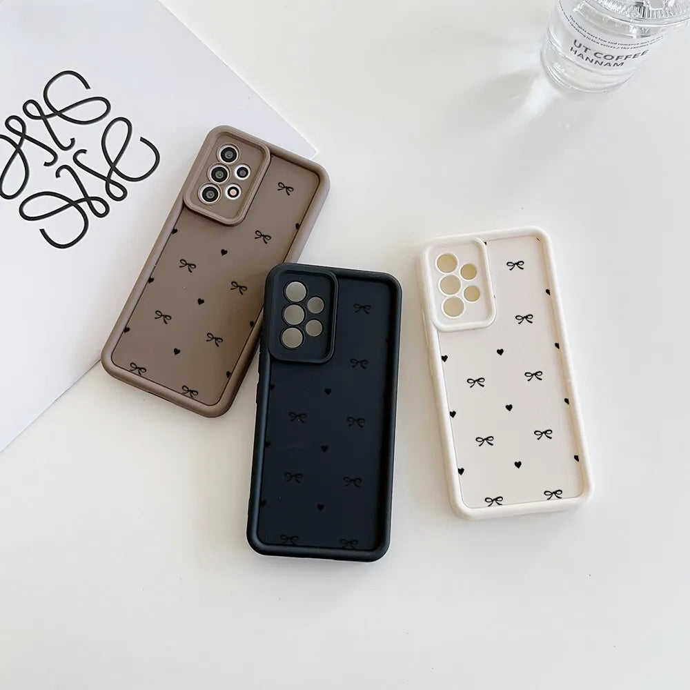 Koreanische Herz-Hülle mit Schleife für Samsung Galaxy