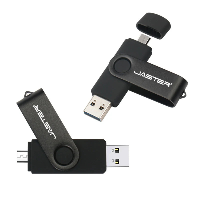 JASTER USB-Stick drehbar 128GB mit Logo Geschenk