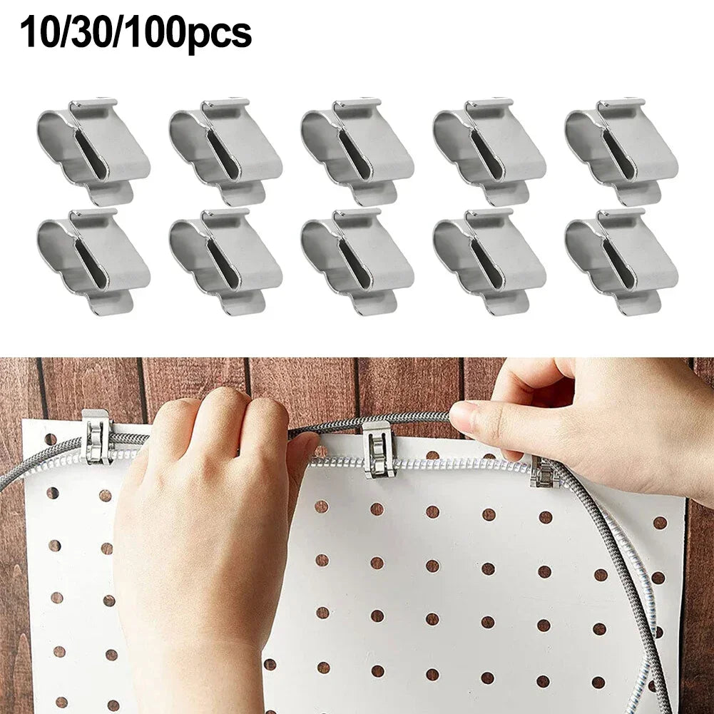 Stainless steel solar cable clips for cable management, 10–100 pieces