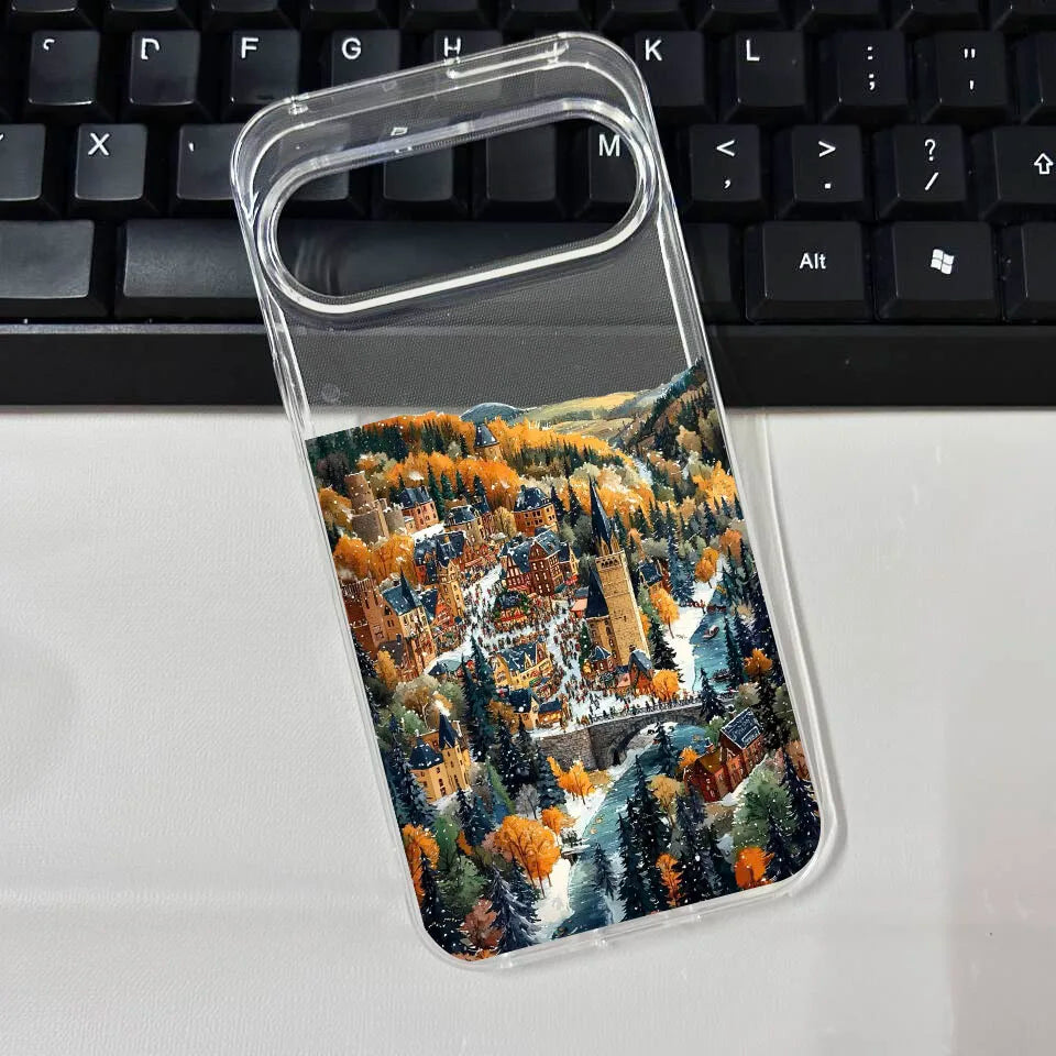 Winter TPU phone case with snowy landscape for Google Pixel