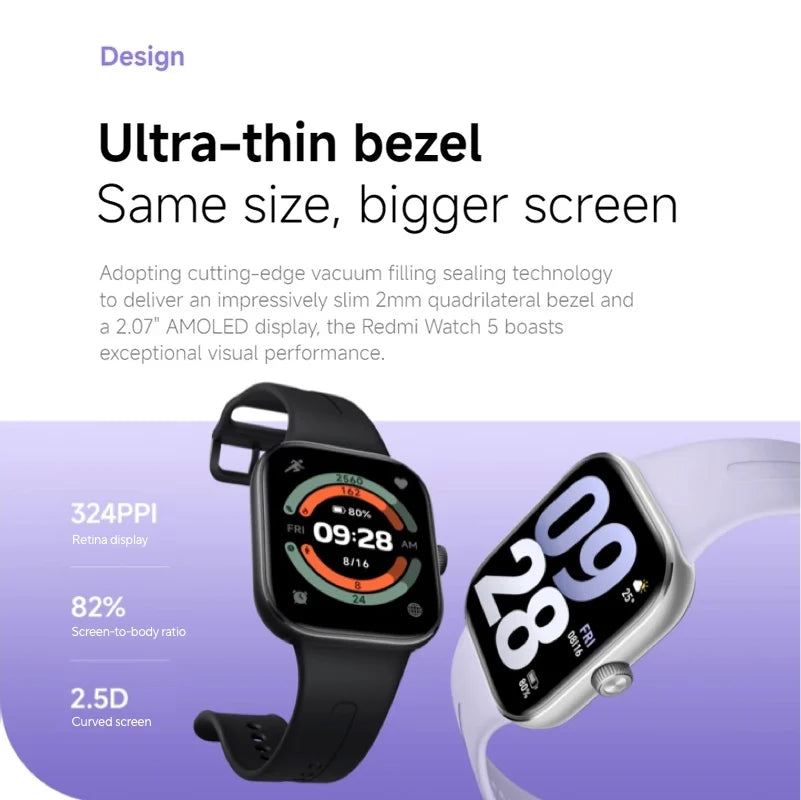 Xiaomi Redmi Watch 5 Globale Version, 2,07" AMOLED