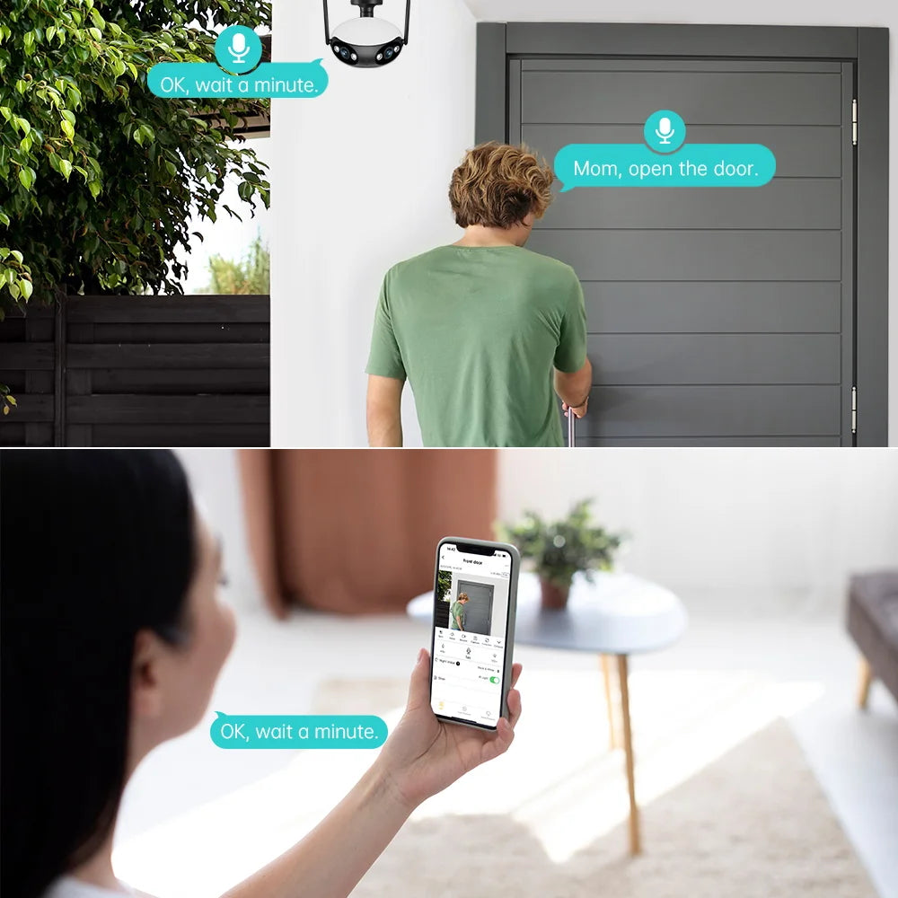 4MP 2K HD Dual-Lens WiFi Outdoor Camera