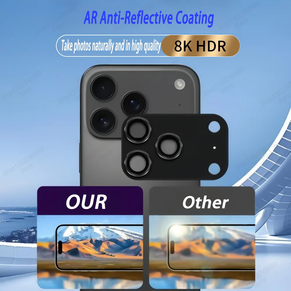 Gebürstetes Metall Kamera Schutzglas für iPhone 17 Serie